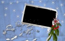 Рождественские фотоэффекты онлайн Новогодние рамки для коллажа в фотошопе